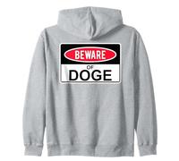 Beware of Doge Sign,Stop Doge No D.O.G.E. Anti Doge Bad Doge Sweat à Capuche