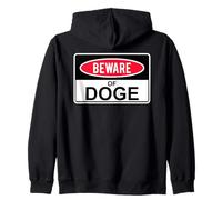 Beware of Doge Sign,Stop Doge No D.O.G.E. Anti Doge Bad Doge Sweat à Capuche
