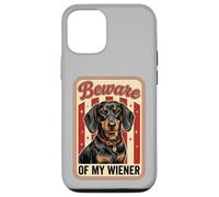 Beware of My Weiner Funny Teckel Wiener Dog Coque pour iPhone 12/12 Pro