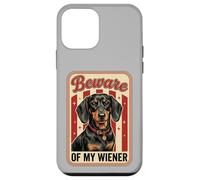 Beware of My Weiner Funny Teckel Wiener Dog Coque pour iPhone 12 Mini
