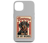 Beware of My Weiner Funny Teckel Wiener Dog Coque pour iPhone 13