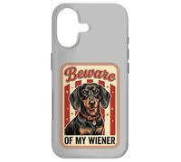 Beware of My Weiner Funny Teckel Wiener Dog Coque pour iPhone 17