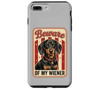 Beware of My Weiner Funny Teckel Wiener Dog Coque pour iPhone 7 Plus/8 Plus