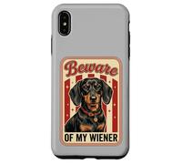 Beware of My Weiner Funny Teckel Wiener Dog Coque pour iPhone XS Max