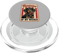 Beware of My Weiner Funny Teckel Wiener Dog PopSockets PopGrip pour MagSafe