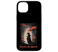 Beware The Spores Dark Gothic Plague Doctor Champignon Champignon Coque pour iPhone 14 Plus