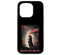 Beware The Spores Dark Gothic Plague Doctor Champignon Champignon Coque pour iPhone 15 Pro