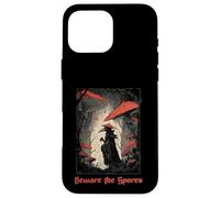 Beware The Spores Dark Gothic Plague Doctor Champignon Champignon Coque pour iPhone 16 Pro Max