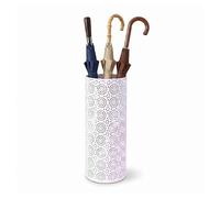 BEWBBAT Porte-parapluie rond en métal pour entrée, support de parapluie sur pied, bac de rangement de parapluie rond avec 3 crochets pour parapluie long et court, canne, bureau à domicile, intérieur,