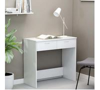 BEWI®Bureau secrétaire,Table d'écriture - Bureau informatique Blanc 80x40x75 cm - Bois d'ingénierie FR161653