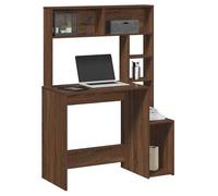 BEWI®Bureau secrétaire,Table d'écriture - Bureau informatique et étagères chêne marron 100x45x140 cm - Bois d'ingénierie FR430255