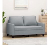 BEWI®Canapé à 2 places - Chaise de canapé fixe - Canapé d'amour DOUBLE, Gris clair 120 cm Tissu &FR58799