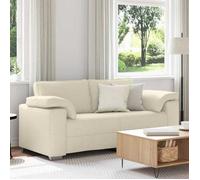 BEWI®Canapé avec coussin/causeuse - Chaise de canapé fixe - Canapé d'amour Double, avec oreiller Beige 180 x 77 x 82 cm Lin