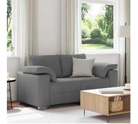 BEWI®Canapé avec coussin/causeuse - Chaise de canapé fixe - Canapé d'amour Double, Gris foncé 160 x 77 x 82 cm tissu &FR11698
