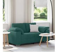 BEWI®Canapé avec coussin/causeuse - Chaise de canapé fixe - Canapé d'amour Double, Vert foncé 160 x 77 x 82 cm tissu &FR75066