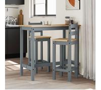 BEWI®Chaises de bar - Table de comptoir - Pour restaurant - lot de 2 gris bois de pin solide - Hauteur:107cm &Promo353748