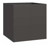 BEWI®Lit surélevé - Jardinière bac plantes/fleurs - noir 80x80x80 cm acier &FR3623822