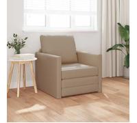 BEWI®Sofa lit/Sofa Bed - 2 PERSONNES - clic-clac, de Sol Cappuccino 74 x 77 x 81 cm Faux cuir &FR41768