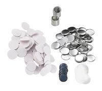 Bewinner 100 Ensembles de Pièces de Boutons de Miroir DIY de 58 Mm, Fournitures de Fabrication de Boutons en Fer Antirouille avec Dos Miroir pour l'artisanat, les Bijoux, les Cadeaux
