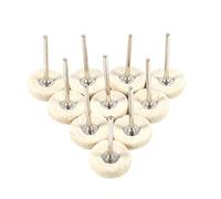 Bewinner 10PCS 25MM Polissage Roue Ensemble, Polissage Polissage Roues Monté Laine Doux Fine Feutre Polissage Roue Brosses Polissage Polissage Roue Ensemble pour Rotary Outil