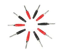 Bewinner 10PCS 4mm Banana Plug Jack pour Amplificateur Haut-parleur Test | Connecteurs à broches audio, raccord de borne à vis, aucune soudure requise, cuivre nickelé, indice 32A/1000V, stéréo