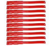 Bewinner 10Pcs Cattle Identification ID Collar Bands for Farm (rouge) | Gestion du bétail, marqueurs à code couleur, plastique durable, étiquettes légères pour animaux, application facile.