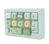 Bewinner 12 Clé Key de Jeu Mécanique à Main, Macro, Petit Rétro-éclairage RVB Programmable, Clavier de Jeu Portable avec Contrôle du Bouton de Joystick et Connexion en Mode 3 (Green)