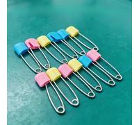 Bewinner 12 Pièces épingles à Couches, épingles à Couches de sécurité avec Tête en Plastique et Aiguille Incurvée en Acier Inoxydable pour l'artisanat et la Lessive, Taille Compacte pour un (petite