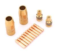 Bewinner 14 Pièces Kit de Consommables de Soudage MIG avec Embouts de | Buses en cuivre en laiton, taille de fil de 0,8 mm, pièces de soudeur de style , ensemble de remplacement