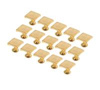 Bewinner 150 Sets Golden 10mm Square Rivets 6x8mm Iron Studs for Leather | Attaches métalliques décoratives, réparation artisanale du cuir, veste de ceinture de chaussures de sac, bricolage,