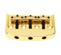 Bewinner 3 Cordes Guitare Électrique Chevalet Fixe Vintage Or Réglable | Chevalet rigide pour guitare, style Telecaster, alternative vintage , cordes fixes à travers le matériel du corps, doré