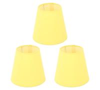 Bewinner 3 Pièces Abat-jours en Tissu pour Ampoules Bougies E14 Chambre | Lueur douce et chaude, Installation facile à clipser, Protection contre la poussière, Clips de sécurité en métal en fer,