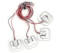 Bewinner 4 Pièces 50Kg Capteur de Poids Demi-Pont avec Module HX711 | Kit de cellule de charge, projet à l\'échelle , jauge de contrainte demi-pont, ADC 24 bits, capacité 50 kg