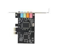 Bewinner 5.1 Carte Son Interne PCIe, Carte Son 6 Canaux Stéréo de la Conversion de Signal de Signal Audio de Bureau avec CD du Pilote