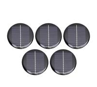 Bewinner 5 Panneaux Solaires Ronds en Silicium Monocristallin de 0,28 W, Mini Cellules Solaires de 60 Mm pour Projets de Bricolage, Petits Appareils électroniques pour Petits Appareils