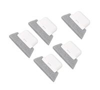 Bewinner 5 Pièces Brosse de Nettoyage pour Fenêtre avec Grattoir Intégré | Conception à bouton-pression détachable, poils rigides en forme de V, suceur plat pour porte coulissante, tête plate à