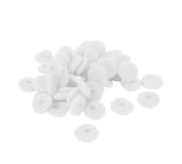 Bewinner 50 Pièces Housse en éponge pour écouteurs Empêchent les Fuites Sonores pour les Tablettes MP3 MP4 écouteurs, Remplacement de Coussinet D'écouteurs de 15mm pour les Amateurs de Musique (WHITE)
