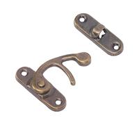 Bewinner 50 Sets Antique Hook Hasp Iron Horn Lock Latch for Wood Box | Fixation de matériel Vintage, boîtes à bijoux DIY, coffres décoratifs en bois, fer résistant à la rouille, vis incluses