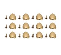 Bewinner 80 Sets Heart Rivets 15mm Double Layer Decorative Iron Studs for | Attaches en forme de cœur, ton Bronze Vintage, artisanat du cuir, réparation de ceinture de chaussures de sac à main, aucun