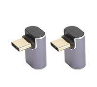 Bewinner Adaptateur à Angle Droit de Type C Mâle vers Type C Femelle, Transmission et Charge 40Gbps 8K Portables, 2 Pièces pour Les Voyageurs