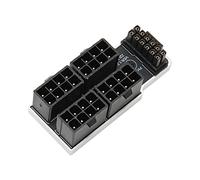 Bewinner Adaptateur ATX 8 Broches Femelle vers 8 Broches Mâle coudé à 180 Degrés pour Carte Graphique D'ordinateurs de Bureau, 32P à 16P 600W 12V HPWR Carte Adaptateur d'alimentation pour (Argent)