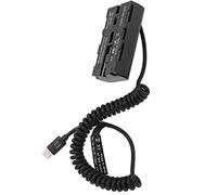 Bewinner Adaptateur d'alimentation pour Batterie Factice de Type C vers NP-F550, Câble d'alimentation CC pour Moniteur de Caméra et Lumière de Remplissage, Remplace Les Batteries F570/F750/F970,