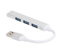 Bewinner Adaptateur de Concentrateur USB, Mini Concentrateur Portatif USB3.0 Convertisseur D'adaptateur en Alliage D'aluminium à 4 Ports Accessoires de Séparateur Ultra-Haute Vitesse 5 Gbps