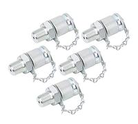Bewinner Adaptateur de Test Hydraulique 5 Pièces PT/PPT NPT1/4 Connecteurs de Couplage de Test de Filetage pour la Mesure de la Pression, Adaptateurs de Système Hydraulique Haute Pression, Acier au