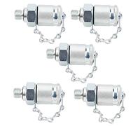 Bewinner Adaptateur de Test Hydraulique 5 Pièces PT/PPT NPT1/4 Connecteurs de Couplage de Test de Filetage pour la Mesure de la Pression, Adaptateurs de Système Hydraulique Haute Pression, Acier au