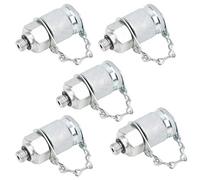 Bewinner Adaptateur de Test Hydraulique 5 Pièces PT/PPT NPT1/4 Connecteurs de Couplage de Test de Filetage pour la Mesure de la Pression, Adaptateurs de Système Hydraulique Haute Pression, Acier au