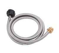 Bewinner Adaptateur de Tuyau de Gaz de 1,5 M en Acier Inoxydable, Rallonge de Tuyau de Gaz de 1 LB à 20 LB pour Chauffage Buddy, Adaptateur de QCC1 Type pour Chauffage de Plaque de Camping Q Grill