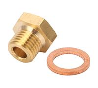 Bewinner Adaptateur d'émetteur de Manomètre de Température de Pression, 1/8 Pouces NPT à Filetage Mâle M14x1,5, Ajustement Universel pour Capteur de Température d'eau 'huile de Camion de Voiture