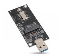 Bewinner Adaptateur Dongle 4G 5G avec Emplacement Carte SIM, Convertisseur Ethernet M.2 KeyB vers USB 3.0, Compatible/Mac (4 Antennes)