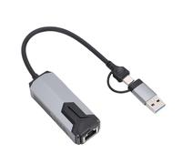 Bewinner Adaptateur Ethernet 5G, Adaptateur Réseau USB Haute Vitesse et Type C vers RJ45 avec Dissipation Thermique et Réveil sur LAN, pour Systèmes 10 11 et OS X